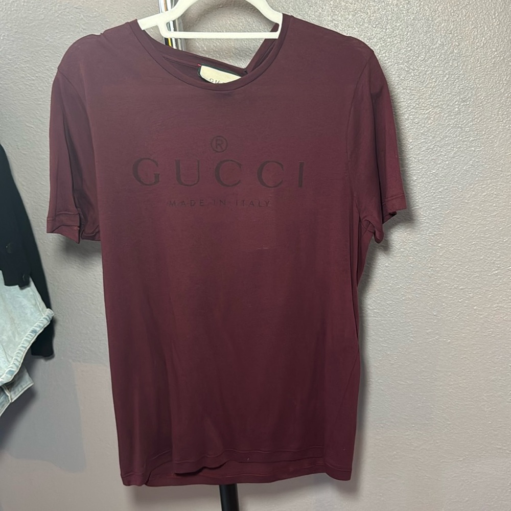 Authentic Gucci burgundy shirt